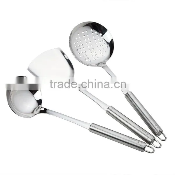 Stainless Steel Kitchen Utensil Long Handle Slotted Pancake Silicon Spatula Shovel