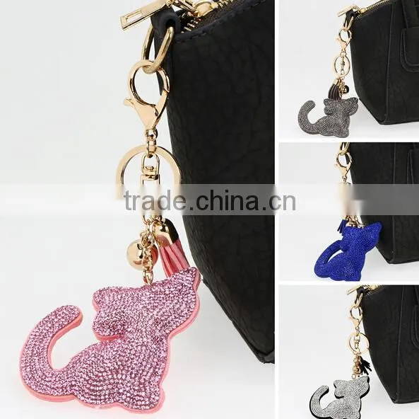 Wholesale Animal Tassel Keychains Car Keychain Bag Leather Keychain photo-3