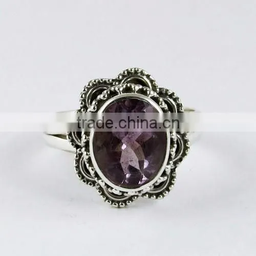 Oriental !! Amethyst 925 Sterling Silver Ring, Wholesale Silver Jewellery, 925 Silver Jewellery photo-2