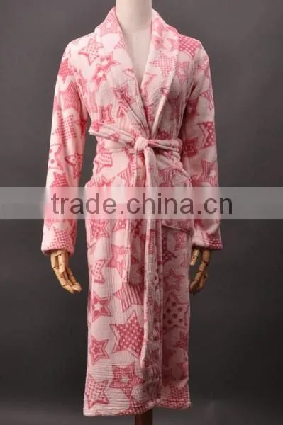 100% Polyester Eco-friendly Top Quality Colorful Coral Fleece Bathrobe photo-6