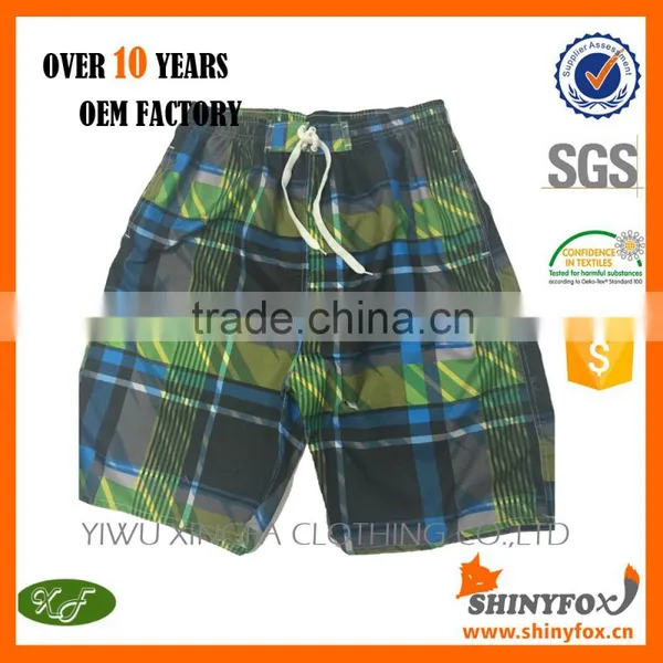 Stylish Quality 100% Polyester Sexy Men Boardshorts Custom Designed High Quality 4 Way Stretch Swimming Trunks
