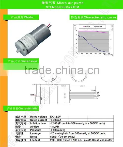 Brushless dc Air Pump