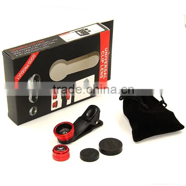 Universal for Smartphone 3 In1 Fish Eye+ Wide Angle + Macro Camera Clip Lens photo-2