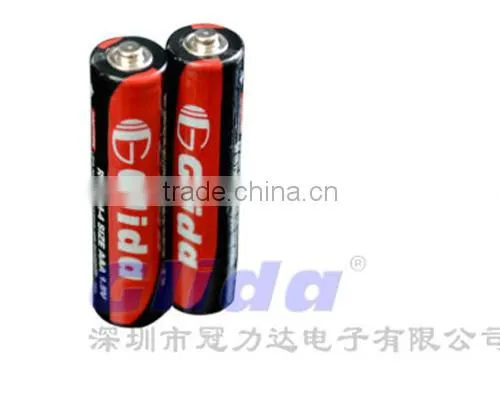 Carbon Zinc Manganese Dry Cell AAA 1.5V is Commonly Used in Our Daily Life for Example Clock and Mp3 Player