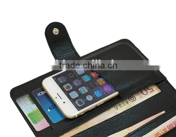 Genuine Leather Wallet Case for Mobile Phone,Cards and Money,Super Slim Design photo-4