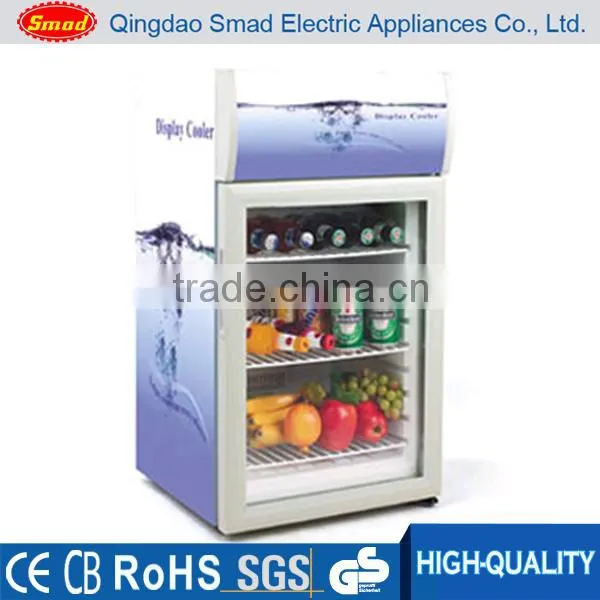 Energy Drink Refrigerator Counter Top Glass Door Mini Fridge Refrigerator photo-4