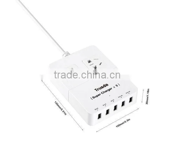 CE,ROHS,FCC Approved Usb Charger ODM/OEM Quick Delivery (E230541) PSE 5-PORT USB Charger With Smart IC photo-2
