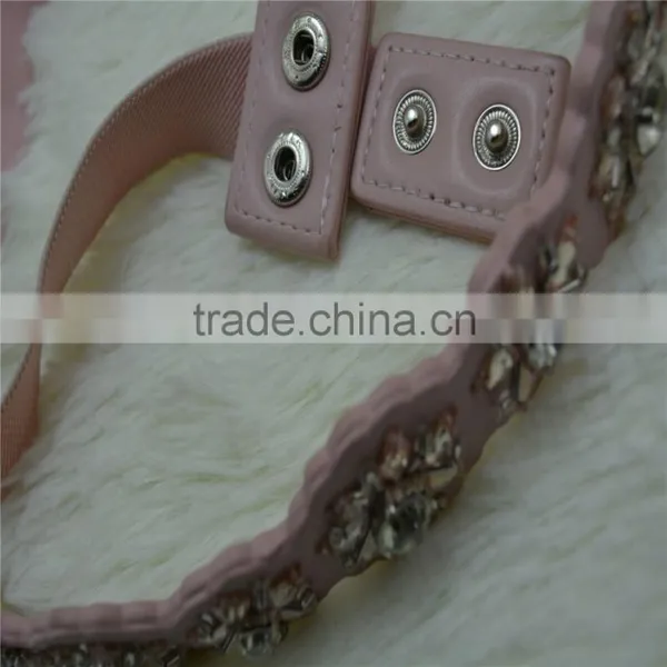 Elastic Rhinestone PU Leather Garment Dress Belt for Women photo-6
