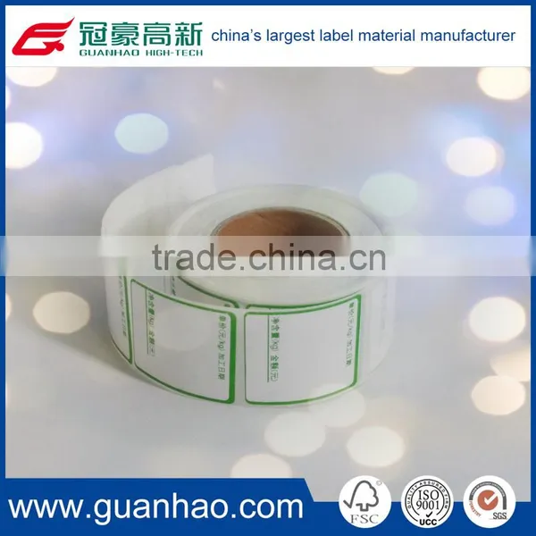 Factory Price Water Resist Adhesive Thermal Custom Label Paper for Shelf Price Label
