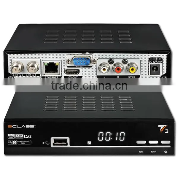 Hot Sale in South America Country ,sclass T3 Satellite TV Receiver Support Ethernet,DVB-S2,free IKS Andsks photo-2