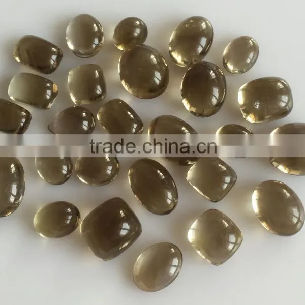 Oval Cabochon Natural Smoky Quartz Loose Gemstones Lot Free Size