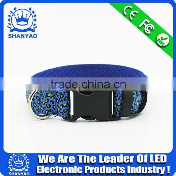 2015 Hot Selling Christmas LED Plastic Pet Trainer Collar With Leopard photo-4