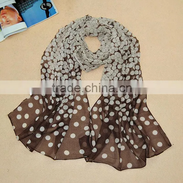 Fashion Dot Girls Women Long Soft Wrap Lady Shawl Silk Chiffon Scarf Polka Dot photo-3