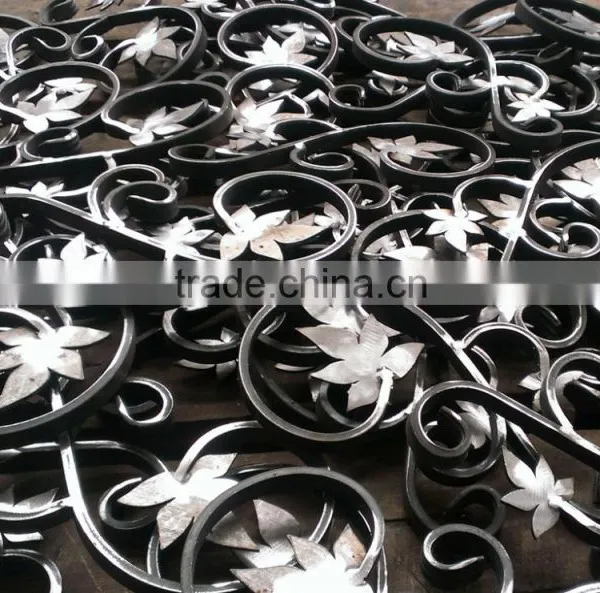 Cast Steel Grape and Leaves Staircase Wrought Iron Components Design photo-2