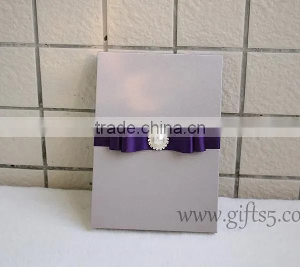 Custom Handmade Wedding Invitation Box With Pearl photo-2