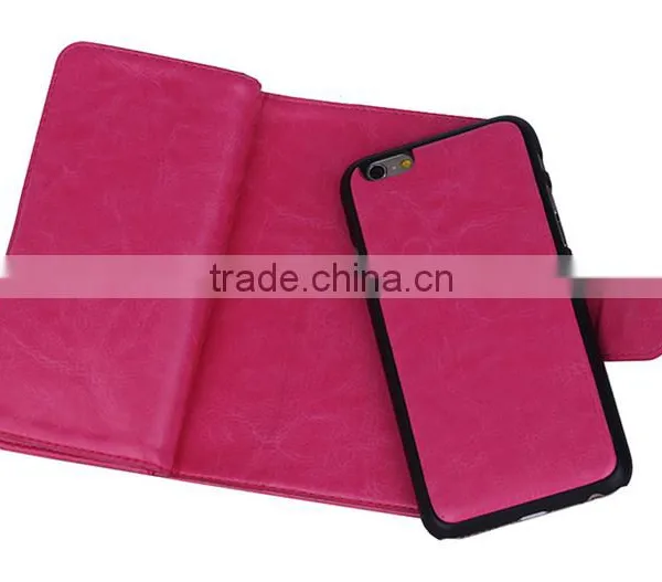 Universal Flip Separable PU/Genuine Leather Wallet Mobile Phone Case photo-5
