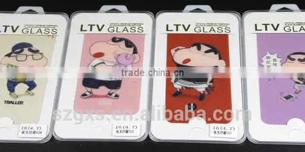 Doraemon and Crayon Shin-Chin Color Cartoon Pictures on the Glass Screen Protector for Iphone 6S photo-2