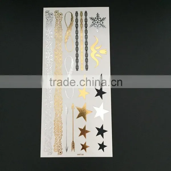 WMT-105 Nice Design Safety Metallic Flash Tattoo
