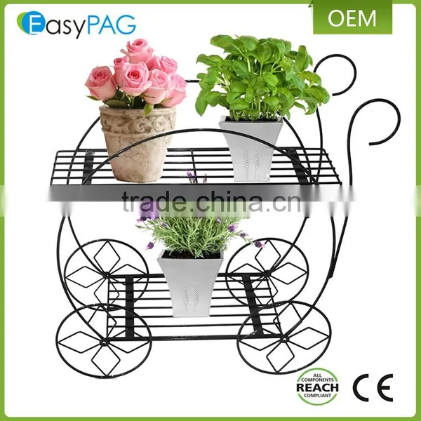 China Factory Made Garden Supplies Decorative Iron Wire Metal Wall Flower Stand