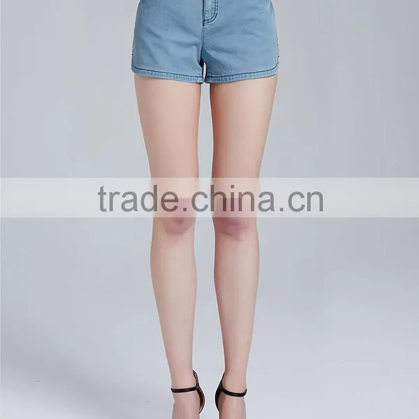 Guangzhou Clothing Wholesale Top Quality High Waist Women Summer Denim Shorts photo-2