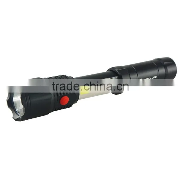 High Lumens Aluminium 3W COB Led Flashlight Tactical Flashlight Stretch Led Light photo-3