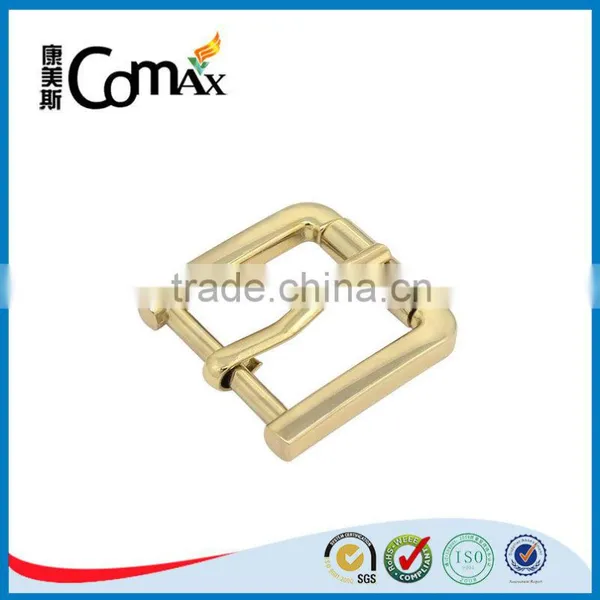 Zinc Alloy Light Gold Handbag Roller Pin Buckle