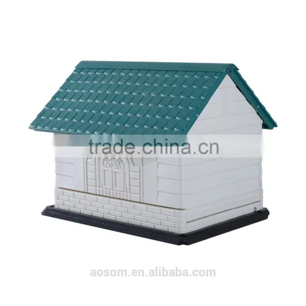 Pawhut 35"L x 27"W x 27"H Plastic Snap Together Outdoor Dog House photo-4