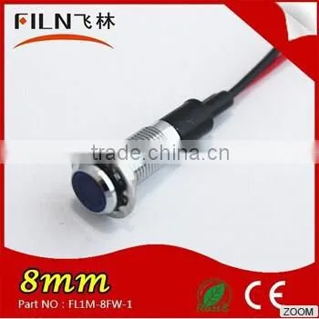8mm Led Bulbs for Marine Navigation Red Signal Pilot Lamp 12v Indicator Light With Wire photo-2