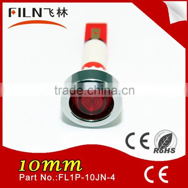 10mm Pure Color LED 12V Indicator With Connector Terminal