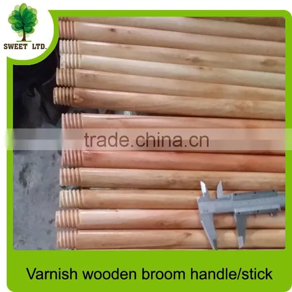 Varnished Wood Broom Stick With Sticker From China Factory photo-6