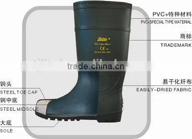 CE EN ISO 20345 S5 PVC Boots, Chemical Resistant Safety Boots Manufacturer/turquoise Boots photo-4