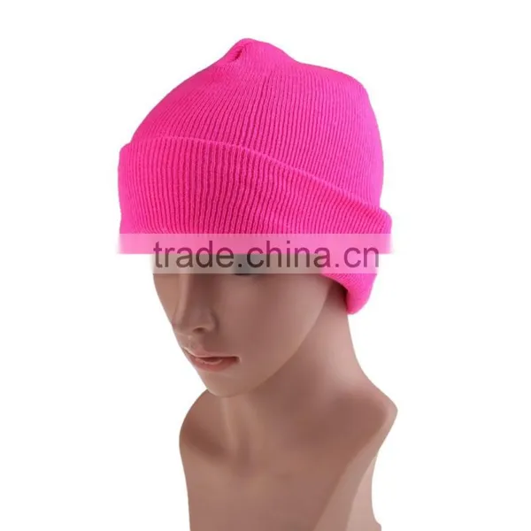 Wholesale Plain Dyed Custom Design Winter Beanie Hat photo-3