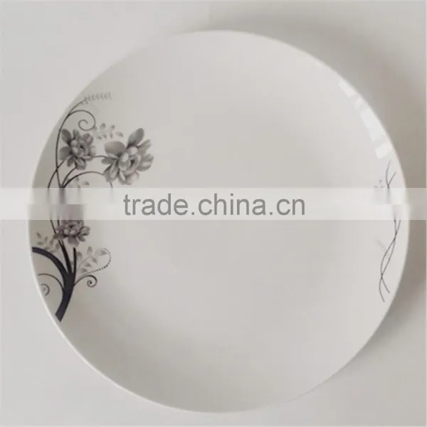 Ceramic Porcelain Round Pizza Plate Coupe Shape Plate photo-3