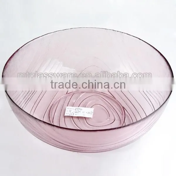 Reusable Colorful Glass Salad Bowl Shallow Fruit Bowl photo-4