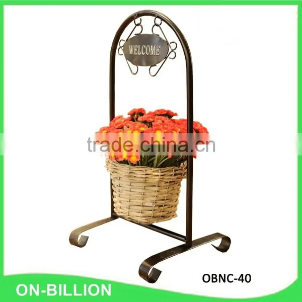 Decorative Flower Arrangement Basket With Iron Stand photo-3