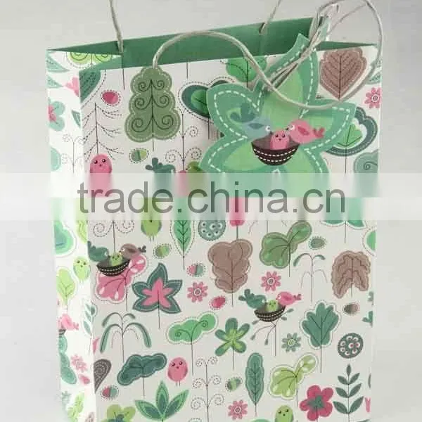 Colorful Shopping Paper Bag With Card /Printed Foldable Gift Bag photo-6