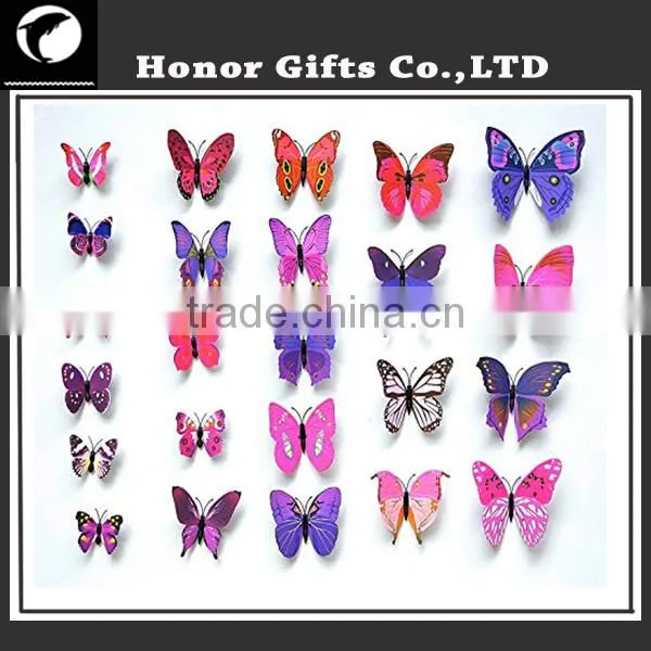 Colorful Promotional Home Decorative Plastic 3D Butterfly Stickers photo-2