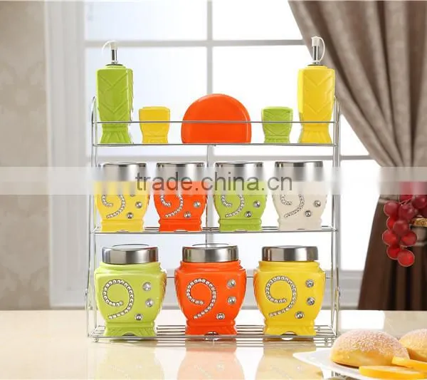 Colorful Kitchen Ceramic Canister Set photo-4