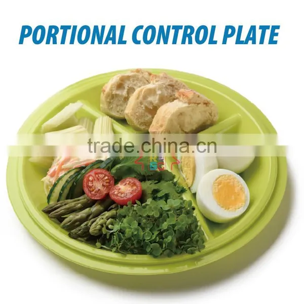 3-compartment Meal Prep Plastic Microwave Portion Control Plates Section Divided Dish With Air Vented Lids photo-2