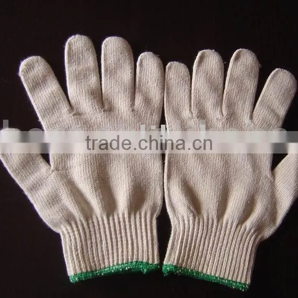 100% cotton string knitted cotton glove