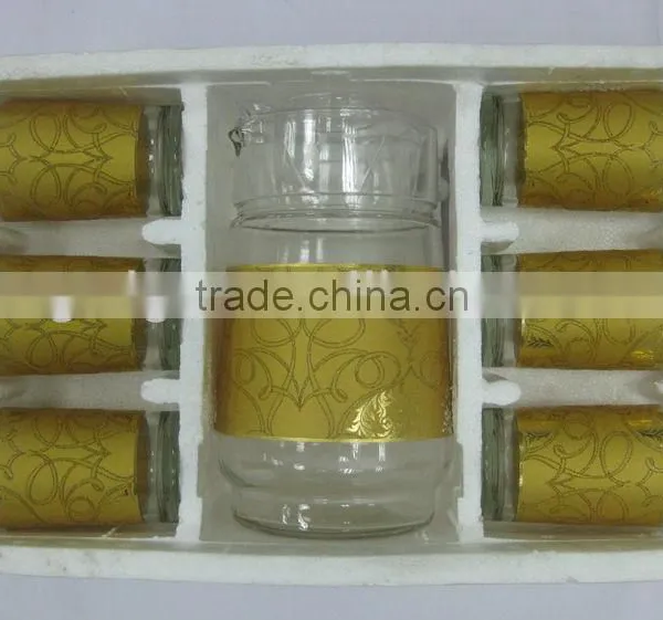 JK003 7pcs Glass Drinking Set With Deco photo-2