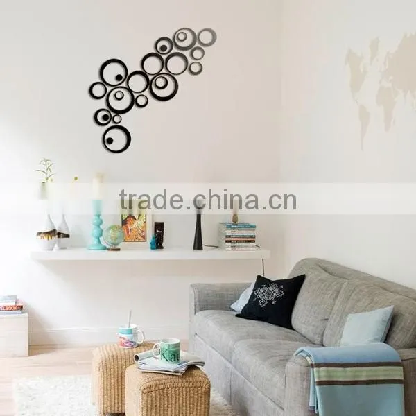 Fashion Decorative Circle DIY Wall Sticker , 3D Sitting Room Custom Wall Stickers TV Setting Post photo-4