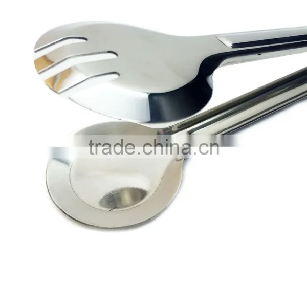 Heat Resistant Kitchen Accessories 9'' Stainless Steel Barbecue BBQ Clip, Food Tong, Salad Tongs photo-5