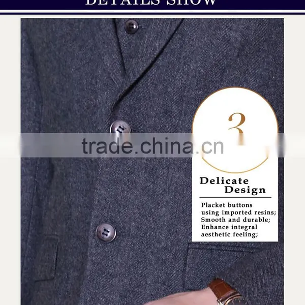 2015 Hot Sale Bespoke Tailored Made Men's Business Suits Made in China photo-5