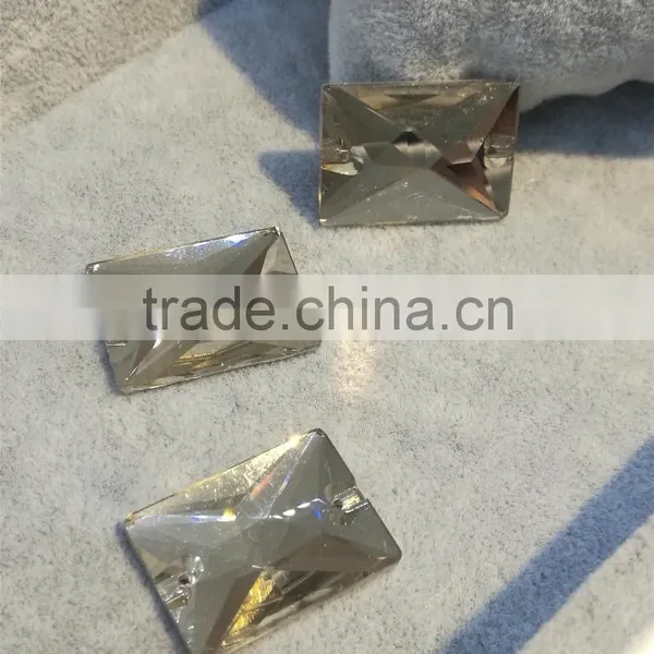Shinny Crystal Flat Back Sew on Stone Glass Loose Beads for Clothing Accessories photo-4