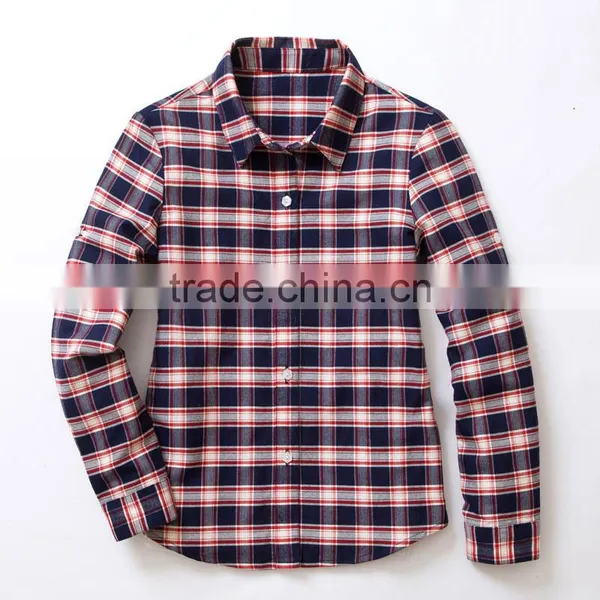 New Design Spring Middle Classic School Uniform Plaid Shirt photo-2