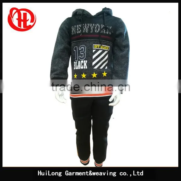 Manufacture New Children Boy Hoodies Fleece Set photo-2