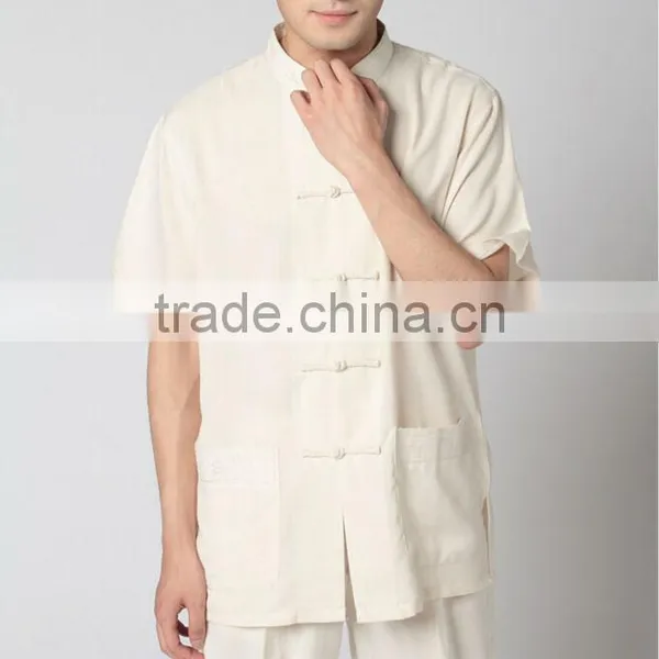 Chinese Short Sleeve Silk Wushu Uniforms photo-3