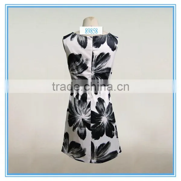 Summer Women Casual One Piece Midi Dress Hollow Out Design In Floral Print photo-3