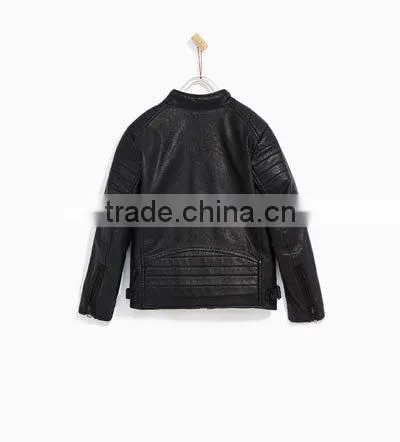 Manufacturer Price Custom Motorcycle Kids Leather Jacket Boys photo-2